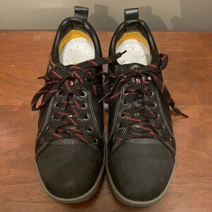 CAT Footwear Men's Black Leather Brode Steel Toe Work Shoes Size 8 EUC